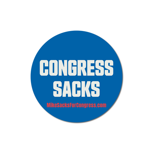 Congress Sacks Blue Sticker